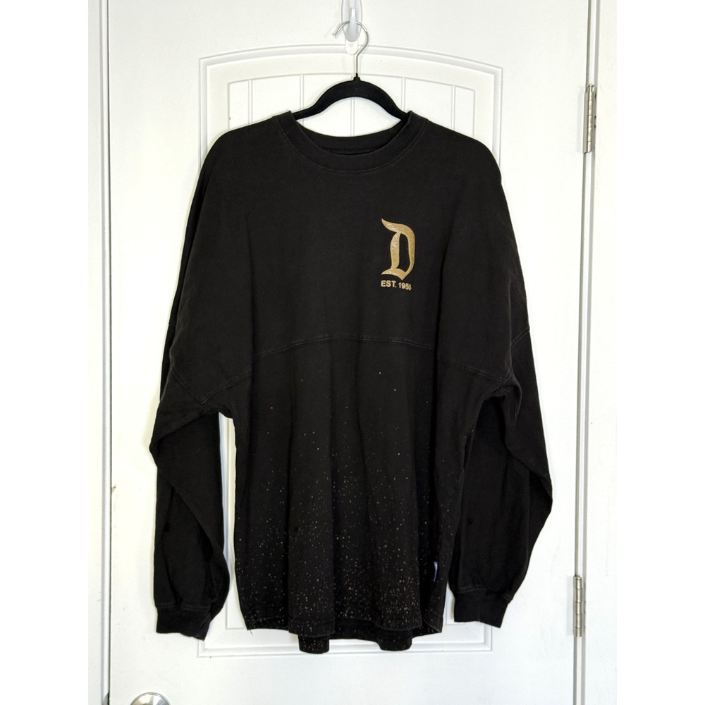 Disney Parks Spirit Jersey Unisex XL Black Gold Splatter Disneyland Resort Shirt